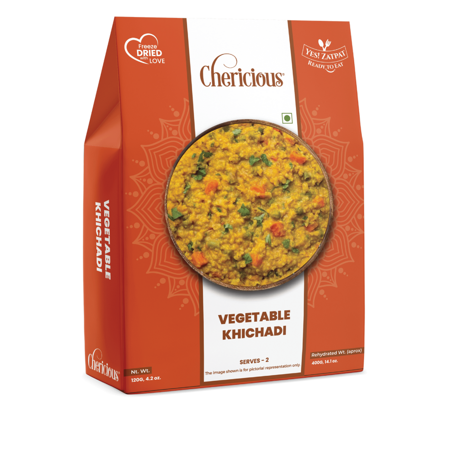 Chericious Vegetable Khichadi packaging on a white background