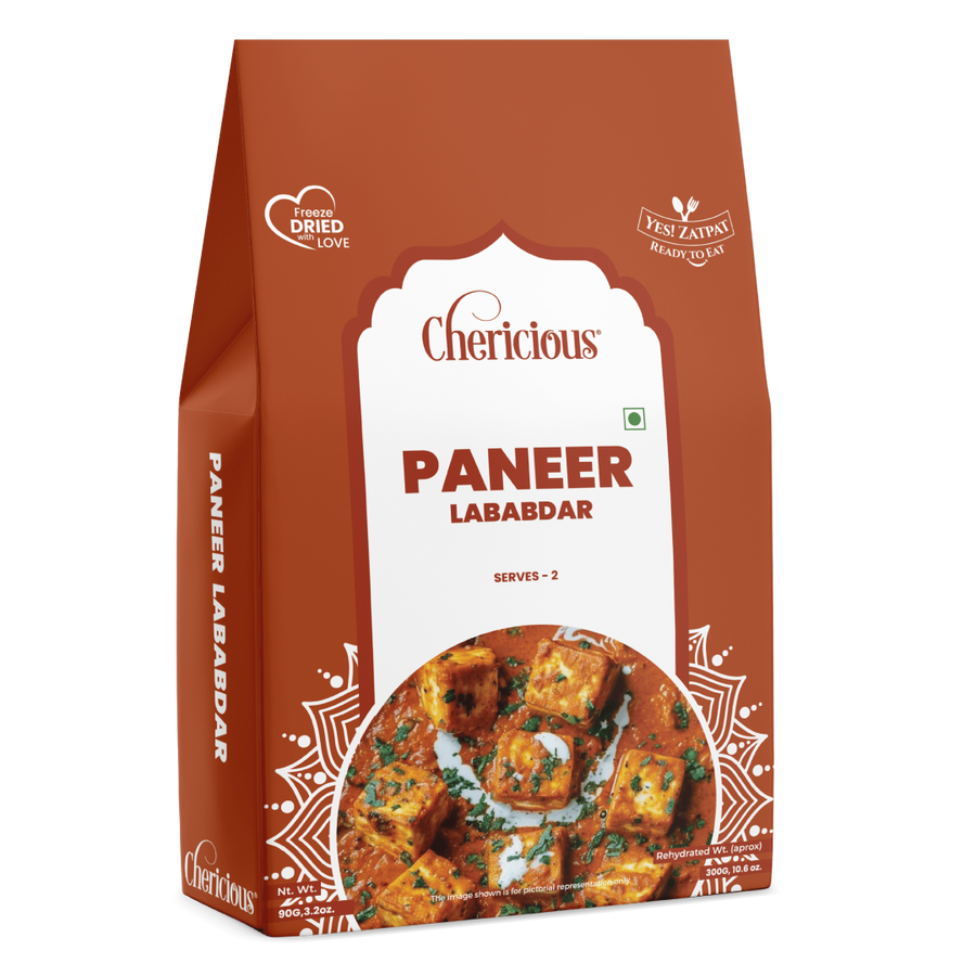 Packaged food item with 'Chericious' branding on a white background