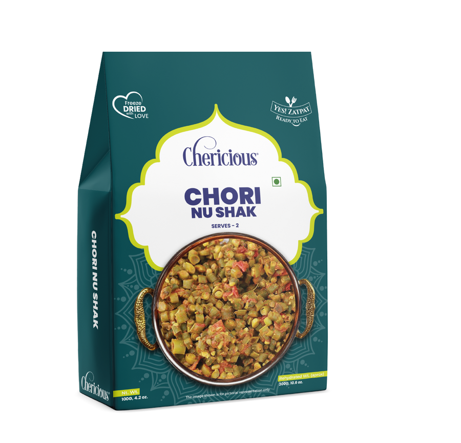Packaging of Chericious Chori Nu Shak on a white background
