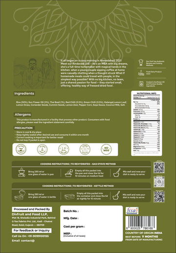 Thai Green Curry Rice