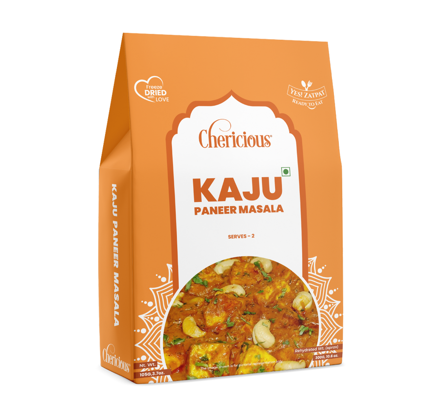 Chericious Kaju Paneer Masala packaging on a white background