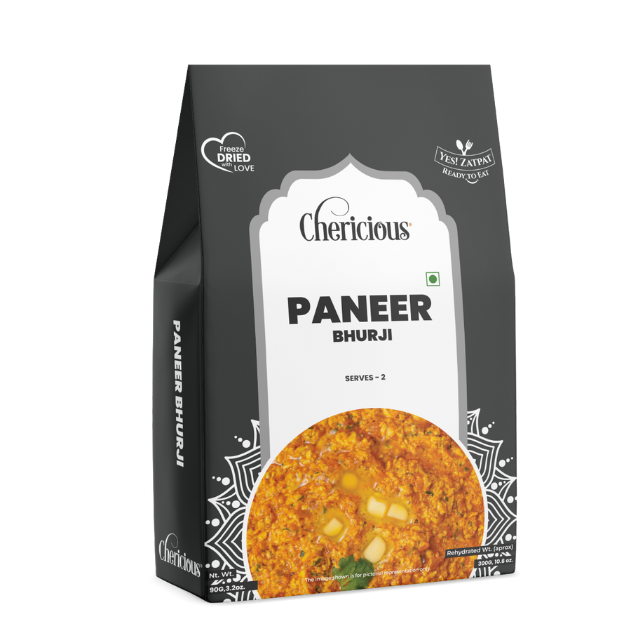 Packaged food item with 'Chericious' branding on a white background