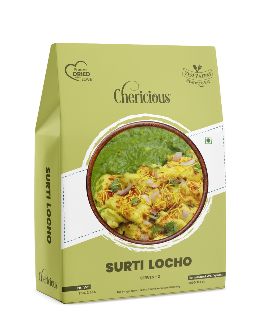 Chericious Surti Locho packaging on a white background